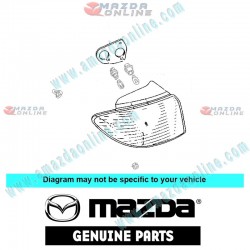 Mazda Genuino Lente de Limpara Combinada Trasera Derecha D530-51-170 para 2005-2006 Mazda2 [DY]