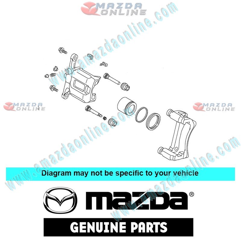 Mazda Genuine Front Brake Caliper Combo fits 15-23 MAZDA2 [DJ] | A