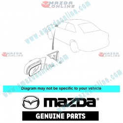 Mazda Genuino Cristal de Espejo de Puerta DC05-69-123 para 1996-2002 Mazda 121 Demio [DW]