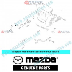 Mazda Genuine Radiator Water Hose FSM1-15-185A fits 94-00 MAZDA626 [GF, GW] FSM1-15-185A