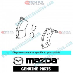 Mazda Genuino Juego de Balatas de Freno Delantero GHYD-33-28ZA para 2000-2004 Mazda 323 [BJ]