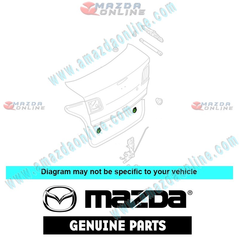 Mazda Genuine Trunk Lid Rubber Bumper GJ6E-56-802 fits 02-09