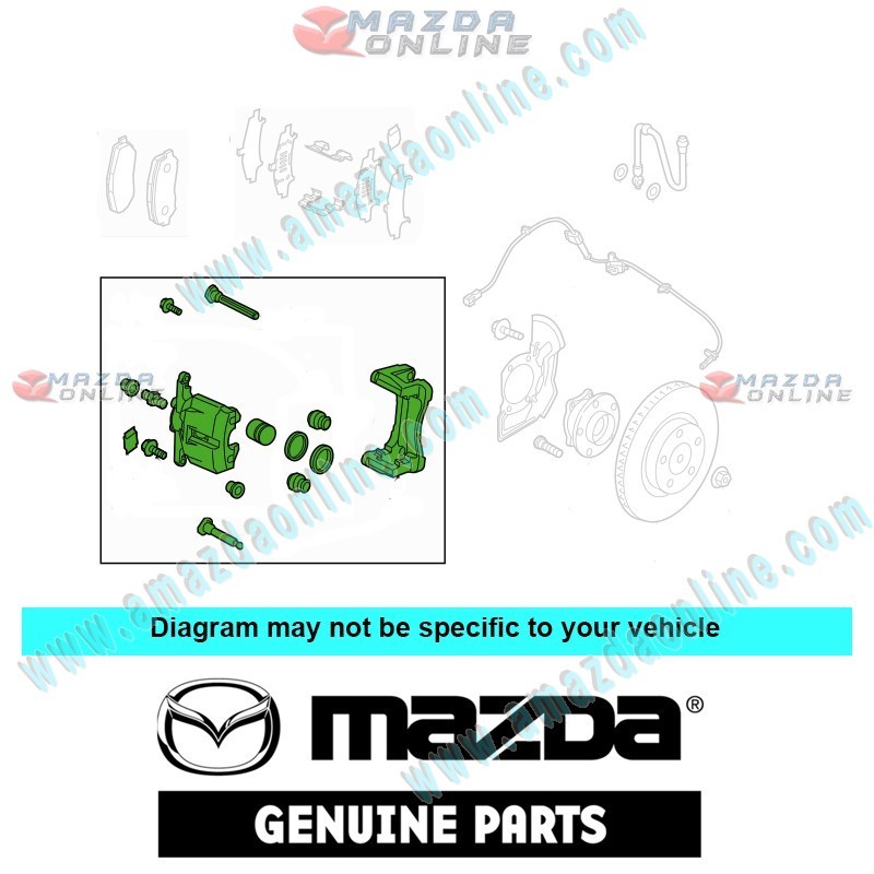 Mazda Genuine Front Brake Caliper Combo fits 13-23 MAZDA CX-5 [KE