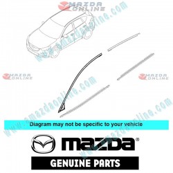 Mazda Genuino Moldura de Ventana KD53-50-981F para 2013-2016 Mazda CX-5 [KE]