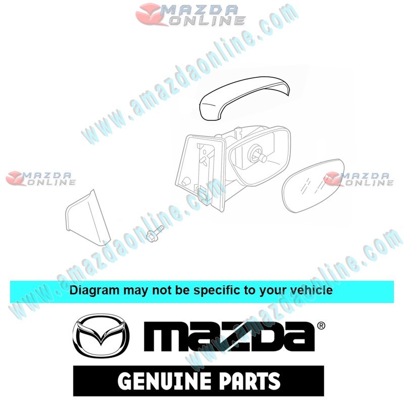 車のパーツ Mazda Genuine Right Door Mirror Housing L208-69-1A1A-67 fits 10-17