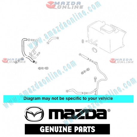 Mazda Genuine Hose No.2 Water LB82-61-212A fits 96-98 MAZDA8 MPV [LV]