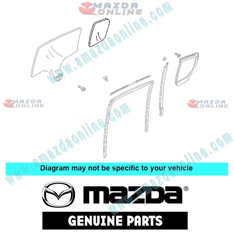 Mazda Genuine Right Vent Glass L208-72-661 fits 06-12 MAZDA8 [LY] L208-72-661