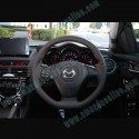 AutoExe Volante de Cuero con Fondo Plano y Costuras Rojas 2003-2008 Mazda RX-8 [SE3P] MSE137003