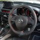 AutoExe Flat Bottomed Leather Steering Wheel with red stitching fits 03-08 RX-8 [SE3P]