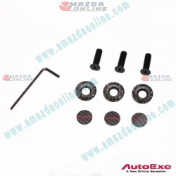 AutoExe Kit de Pernos de Fibra de Carbono para Marco de Placa