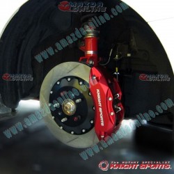 KnightSports Kit de Frenos Deportivos 6-POT con Caliper Cromado 2020-2025 Mazda CX-30 [DM]