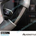 Kenstyle Volante de Fondo Plano de Cuero y Madera para 2015-2024 Toyota Alphard Hybrid [AYH]