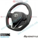 Kenstyle Volante de Fondo Plano de Cuero para 2018-2024 Toyota Camry [AXVH70,AXVH74]