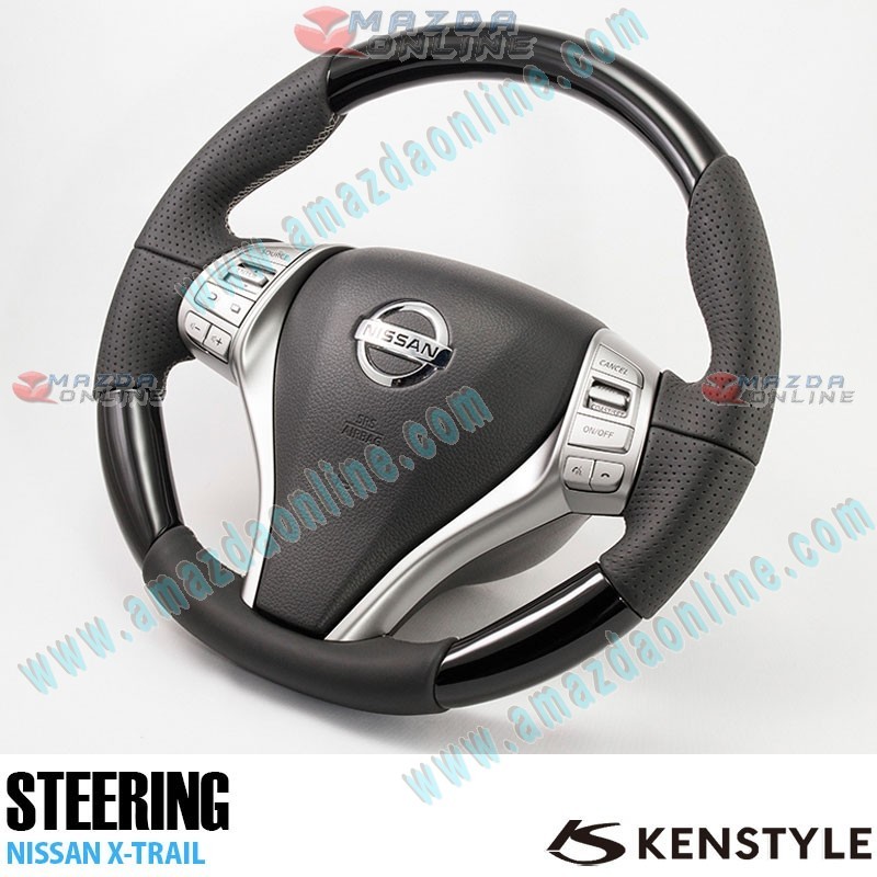 Kenstyle Wood Leather Cobination Steering Wheel fits 13-15 Nissan
