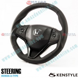 Kenstyle Volante de Fondo Plano de Cuero para 2013-2024 Honda Fit [GK]