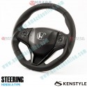 Kenstyle Volante de Fondo Plano de Cuero para 2013-2024 Honda Fit Hybrid [GP]