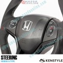 Kenstyle Volante de Fondo Plano de Cuero para 2014-2024 Honda Grace [GM]