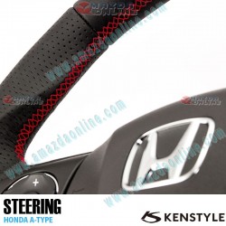 Kenstyle Volante de Fondo Plano de Cuero para 2013-2024 Honda Vezel [RU1,RU2]