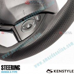 Kenstyle Volante de Fondo Plano de Cuero para 2015-2022 Honda Shuttle Hybrid [GP]
