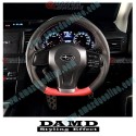 Damd Flat Bottomed Leather Formula Style Steering Wheel fits 11-15 Subaru Impreza [GJ,GP] SS360-D