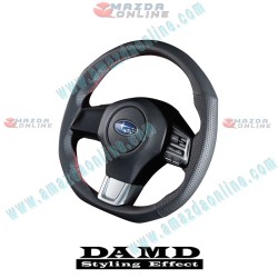 Damd Volante Deportivo de Fondo Plano de Cuero para 2014-2021 Subaru WRX STI,S4 [VAB,VAG]