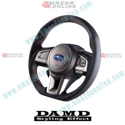 Damd Volante Deportivo de Fondo Plano de Ultrasuede para 2014-2017 Subaru Legacy [BS,BN]