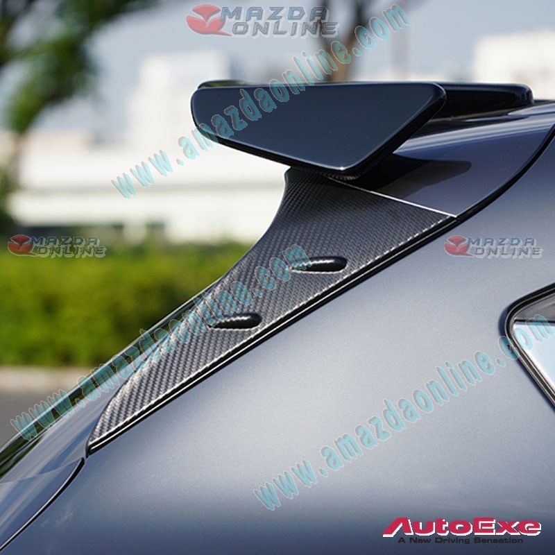 AutoExe Matte Carbon-Pattern Rear Window Side Fin Set fits 22-25 Mazda CX-60 [KH] KHA1-V4-950