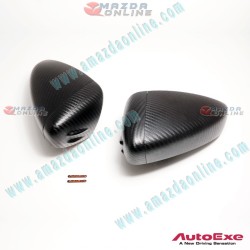 AutoExe Carbon-Pattern Door Mirror Cover Set fits 17-25 Mazda CX-8 [KG] KFA1-V3-650