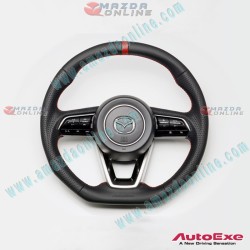 AutoExe Volante de Cuero con Fondo Plano 2024-2025 Mazda CX-70 [KJ]
