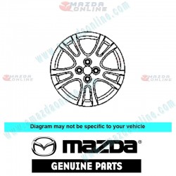 Mazda Genuino Rueda de Aleacion 9965-B4-6560 para 2010-2014 Mazda2 [DE,DH]