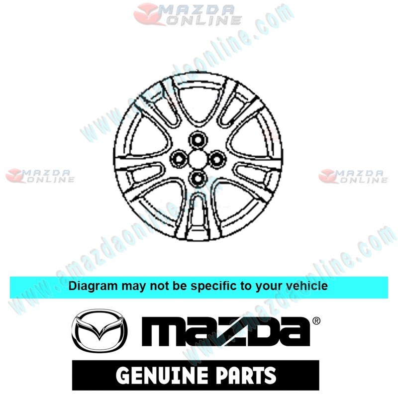 Mazda Genuine Alloy Wheel 9965-B4-6560 fits 10-14 MAZDA2 [DE, DH