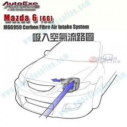 AutoExe Sistema de Admision de Aire de Fibra de Carbono compatible con modelo 02-08 Mazda6 [GG]