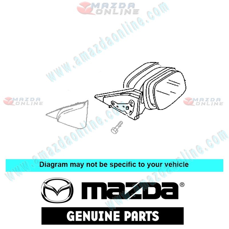 Mazda Genuine Left Door Mirror BR0D-69-180M-97 fits 06-08 MAZDA3 [BK] BR0D-69-180M-97