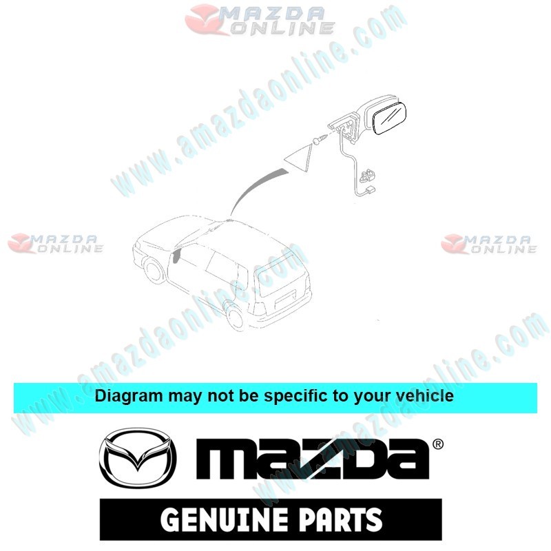 Mazda Genuine Right Door Mirror DC05-69-120A-3L fits 96-02 MAZDA121 [DW] DC05-69-120A-3L