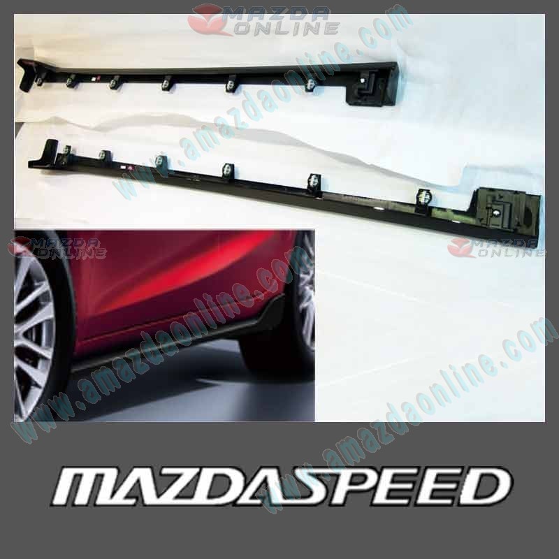 MazdaSpeed Side Skirt Extension Splitters fits 2015-2024 Mazda2 [DJ] QDJ151P10PZ