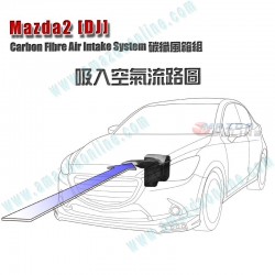 AutoExe Sistema de Admision de Aire de Fibra de Carbono compatible con modelo 15-24 Mazda2 [DJ] SkyActiv-D