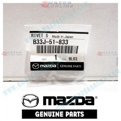Mazda Pieza original Remache de protector contra salpicaduras B33J-51-833 compatible con el MAZDA(s)