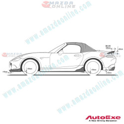 AutoExe Dry Carbon Side Strakes  fits 15-26 Mazda MX-5 Miata (ND,NE) and Miata RF