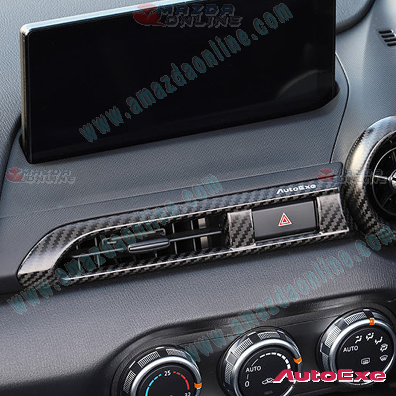 AutoExe Moldura Central de Salida de Aire de Fibra de Carbono compatible con Mazda  MX-5 Miata (ND, NE) 15-26