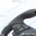 Kenstyle Flat Bottomed Leather and Piano Black Steering Wheel fits 13-16 Mazda CX-5 [KE]