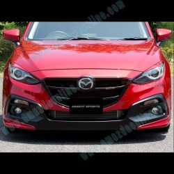 KnightSports Front Bumper with Grill Cover Aero Kit fits 13-16 Mazda3 [BM]