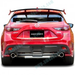 KnightSports Rear Bumper Cover Aero Kit fits 13-16 Mazda3 [BM] 5-Door