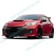 KnightSports Front Bumper with Grill Aero Kit fits 10-13 Mazdaspeed3 [BL3FW]