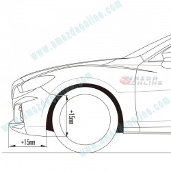 AutoExe Parachoques Delantero con Kit Aero de Parrilla para 2013-2015 Mazda6 [GJ]