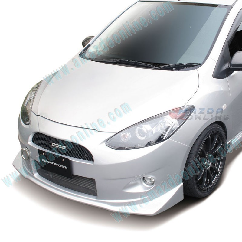KnightSports Parachoques Delantero con Kit Aero y Parrilla Tipo-1 para 2007-2014 Mazda2 [DE]