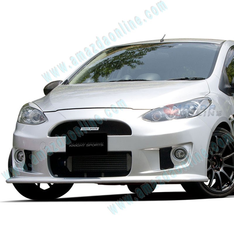KnightSports Parachoques Delantero con Kit Aero y Parrilla Tipo-2 para 2007-2014 Mazda2 [DE]
