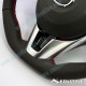 Kenstyle Flat Bottomed Leather Steering Wheel with red stitching fits 13-16 Mazda6 [GJ]