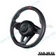 Damd Flat Bottomed Leather Steering Wheel with red stitching fits 15-24 Miata [ND]