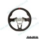 Damd Flat Bottomed Leather Steering Wheel with red stitching fits 15-24 Miata [ND]