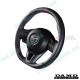 Damd Flat Bottomed Nappa Leather Steering Wheel fits 15-16 Mazda2 [DJ]